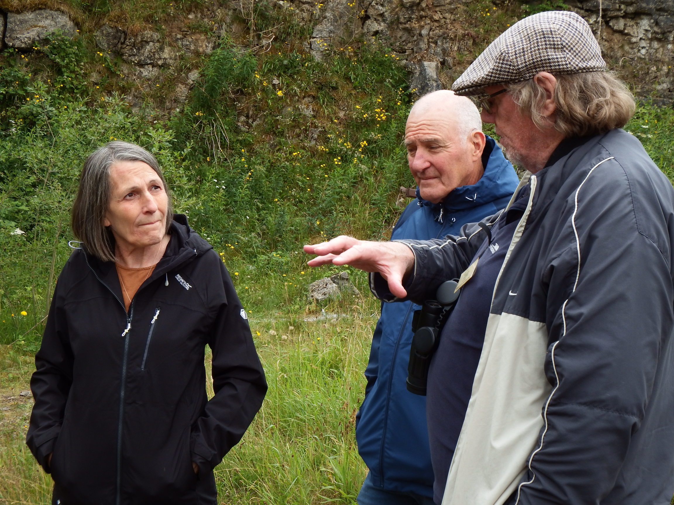 Jim Steele with visitors