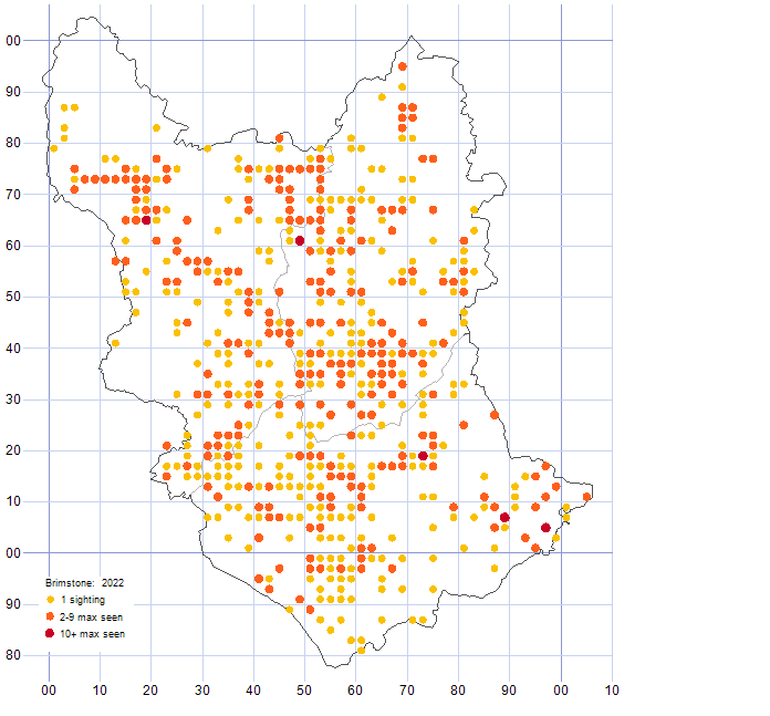 Brimstone distribution map 2022