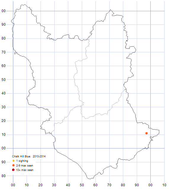 Chalkhill Blue distribution map 2013