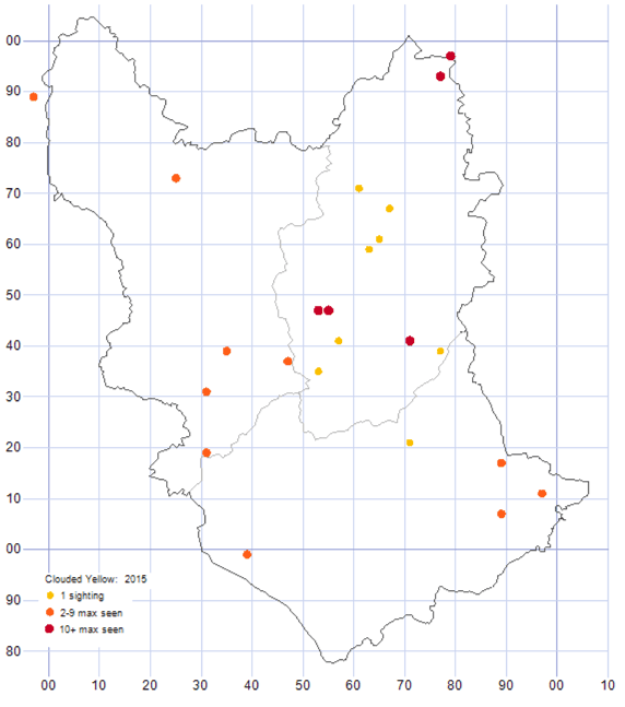 Clouded Yellow distribution map 2015