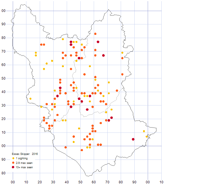 Essex Skipper distribution map 2016