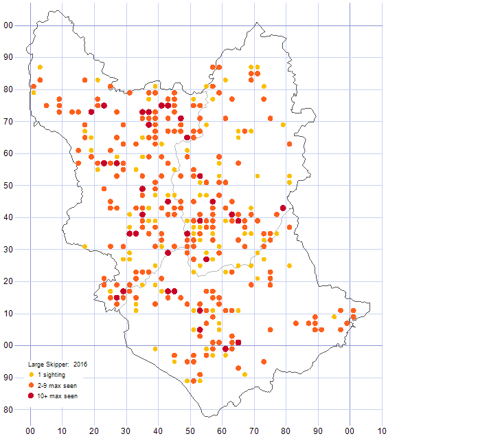 Large Skipper distribution map 2016