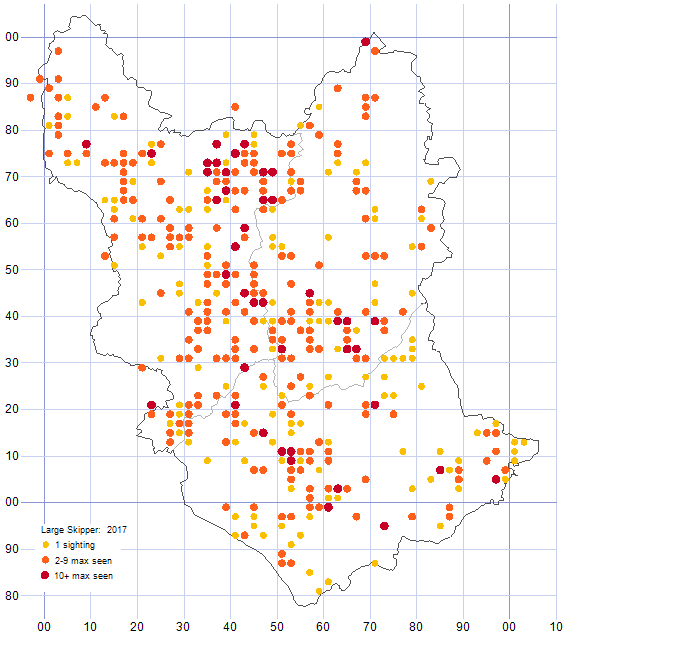 Large Skipper distribution map 2017