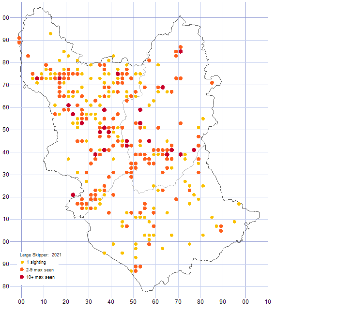 Large Skipper distribution map 2021