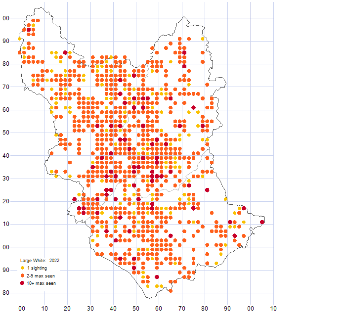 Large White distribution map 2022