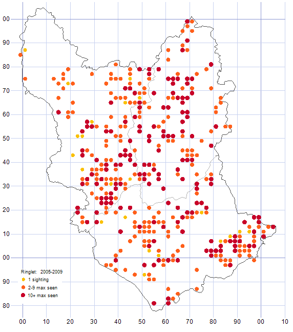 Ringlet distribution map 2005-09