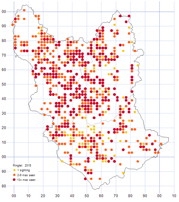 Ringlet distribution map 2015