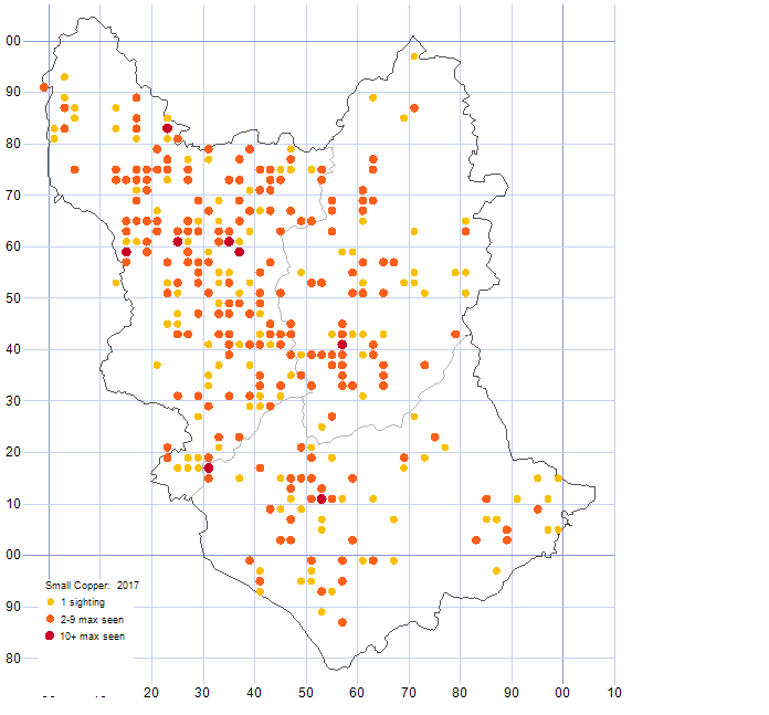 Small Copper distribution map 2017
