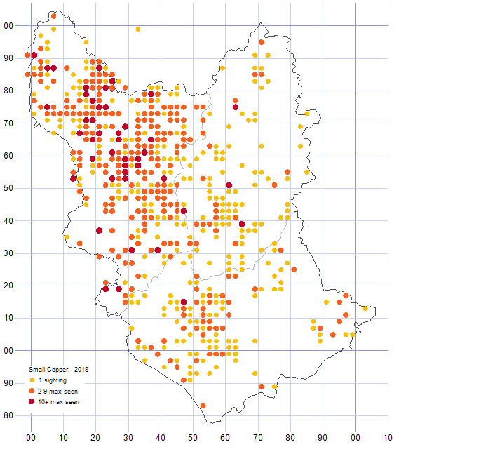 Small Copper distribution map 2018