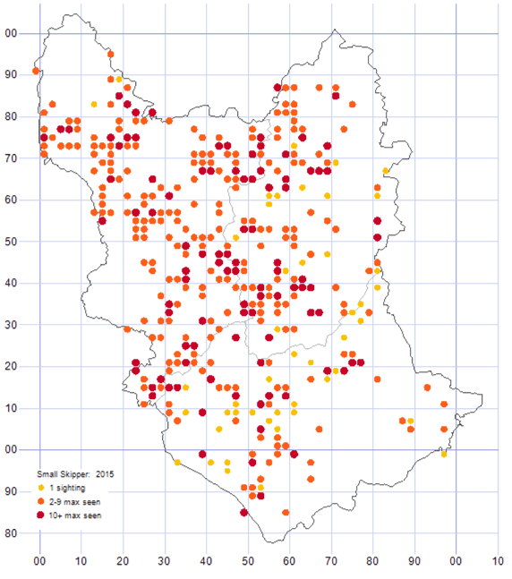 Small Skipper distribution map 2015