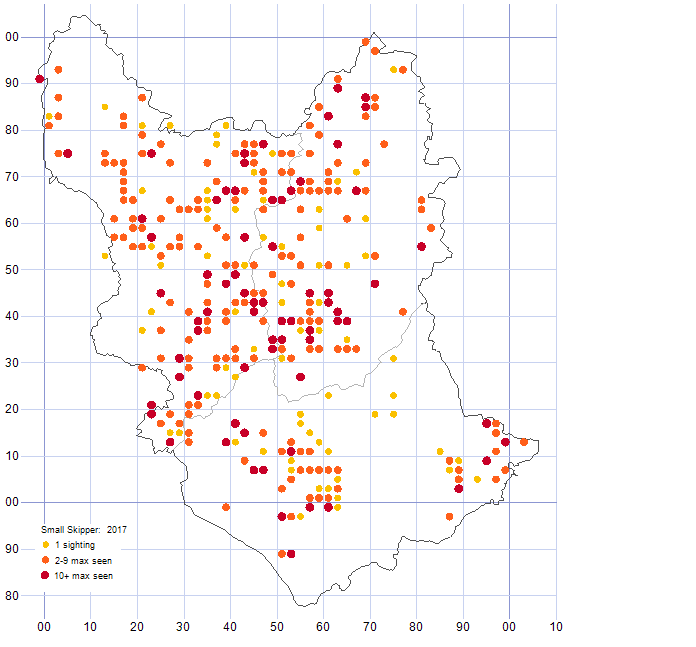 Small Skipper distribution map 2017