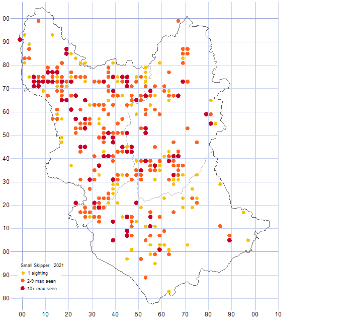 Small Skipper distribution map 2021